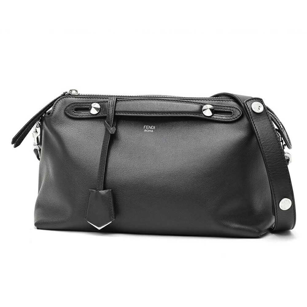 FENDI Black Leather Shoulder Bag